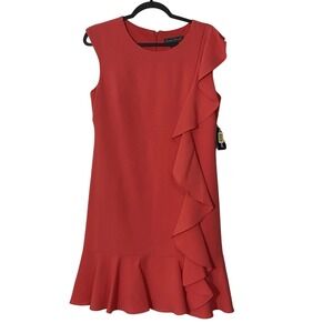 Jessica Howard Dress Coral Orange Knee Length Size 10‎ NWT